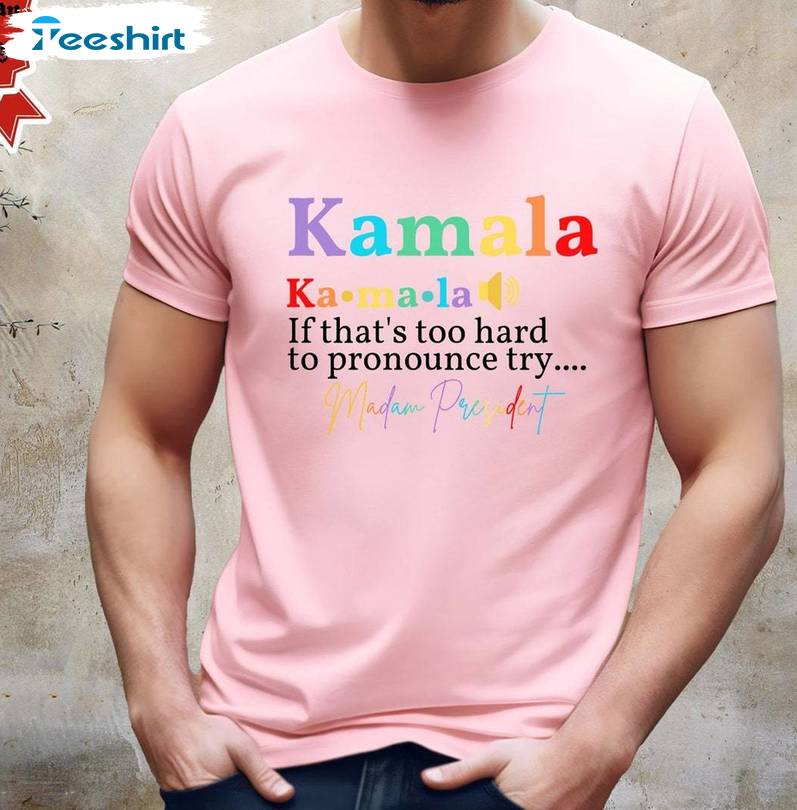 Colorful Kamala Definition Shirt, Female President Unisex Hoodie Short Sleeve