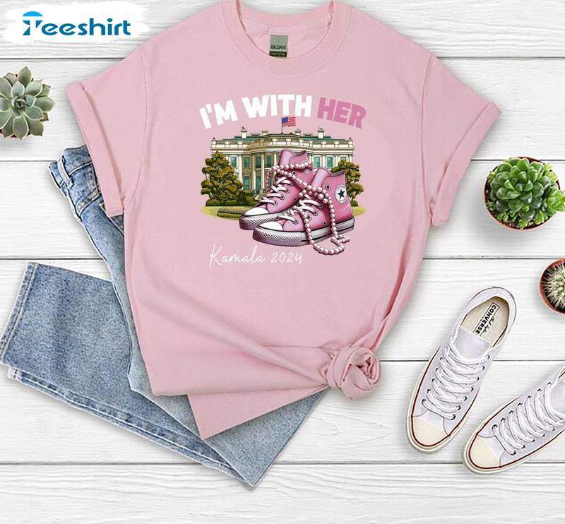 Sneakers And PearlsI'm With Her Kamala Shirt, 2024 Voter Hoodie Tank Top