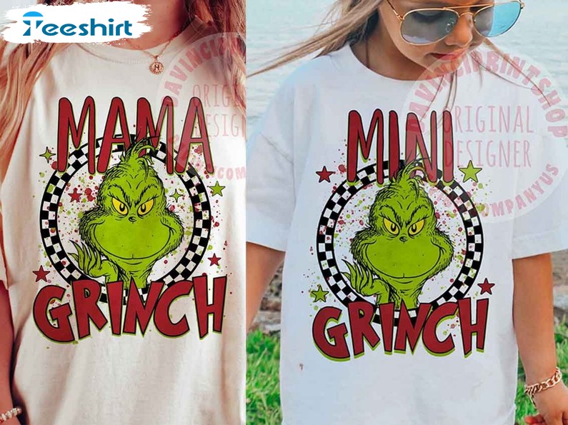 Mini Grinch Christmas Mama T-shirt, Gift For Him, For Her, For Family, Tee, Merch