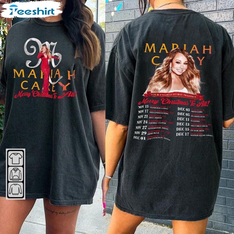 Mariah 1arey All I Want To Christmas Music Shirt, Gift For Him, For Her, For Family