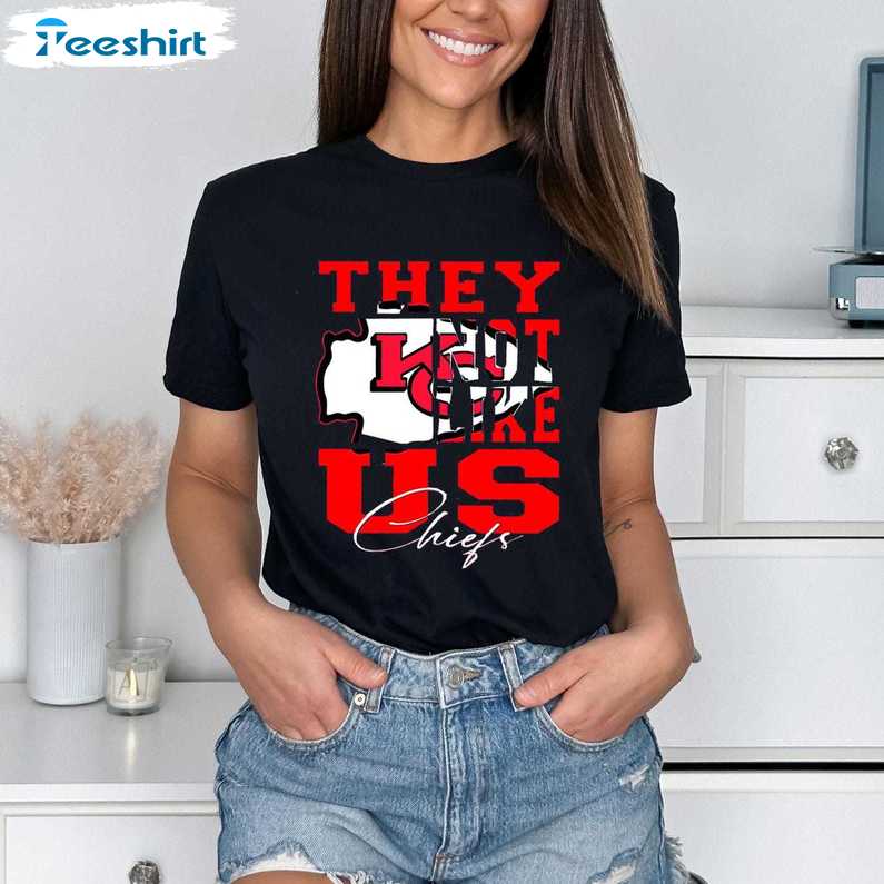 They Not Like Us Chiefs Mans Football T Shirt, Kansas City Chiefs Retro Shirt, Gift For Him, For Her