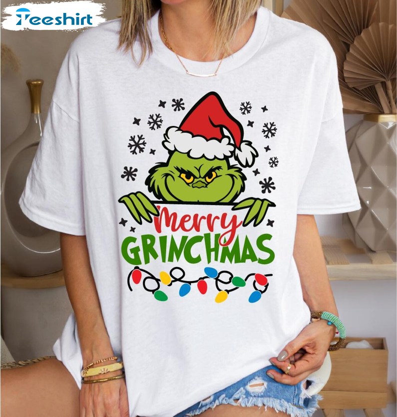 Merry Grinchmas T-Shirt, Christmas Holiday, Long Sleeve Cotton, Hoodie, Merch