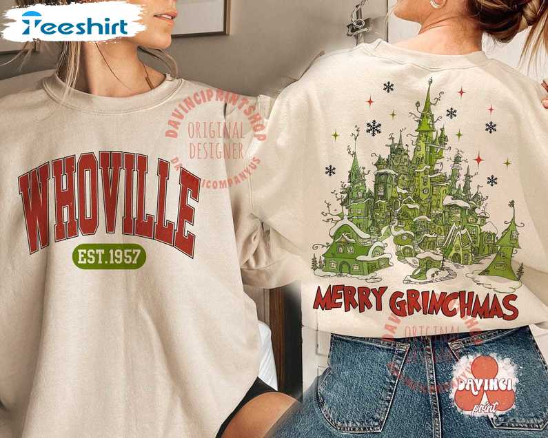 Merry Grinchmas Sweatshirt, Xmas Holiday Shirt, Gift For Him, For Her, For Family