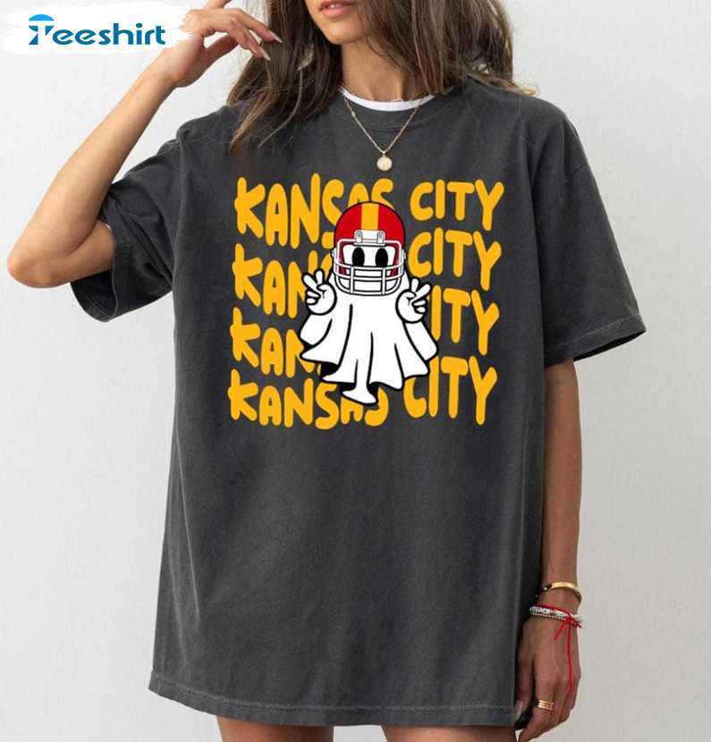 Retro Kansas City Football T Shirt, Funny Ghost Shirt, Gift For Him, For Her, For Family, Tee, Merch