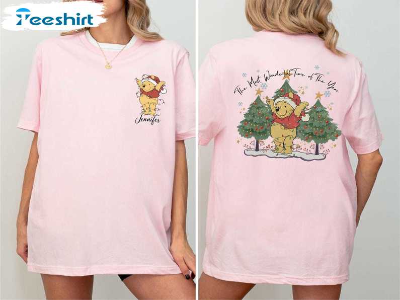 Winnie The Pooh Christmas Shirt, Pooh Bear Xmas Tee, Gift For Him, For Her, For Family