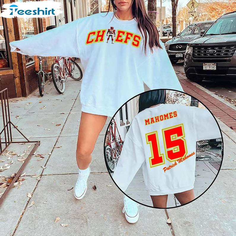 Kansas City Football Crewneck Sweatshirt, Vintage Style Patrick Mahomes Shirt, Gift For Him, For Her, For Family