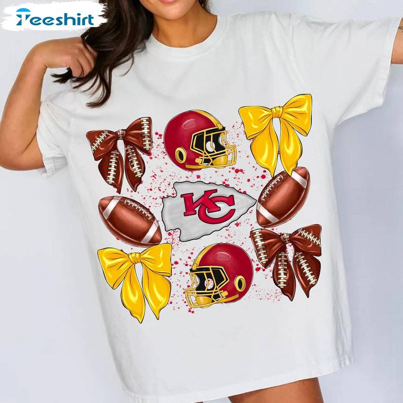 Football Coquette Bow Shirt, Gift For Him, For Her, For Family, Tee, Merch