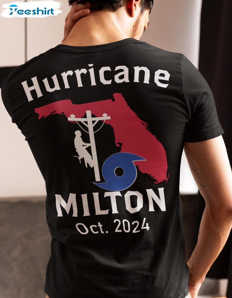 Hurricane Milton Lineman T Shirt, Gift For Him, For Her, Tee, Merch