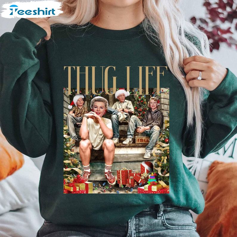 Thug Life White Christmas Movie Shirt, Family Matching Shirt, Long Sleeve Cotton, Hoodie