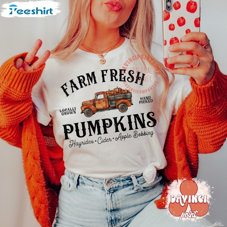 Farm Fresh Fall Pumpkins Shirt, Gift For Him, For Her, Tee, Merch