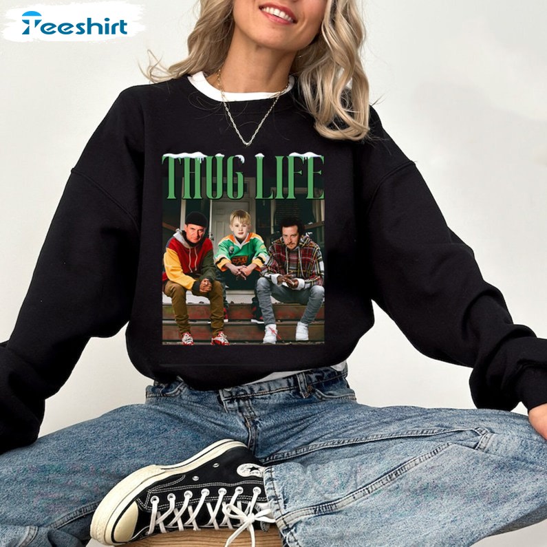 Home Alone Thug Life Sweatshirt, Christmas Shirts, Gift For Him, For Her