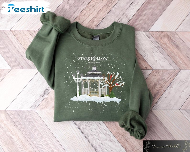 Stars Hollow Christmas Festival Sweatshirt, Christmas Tree Shirt, Long Sleeve Cotton, Hoodie