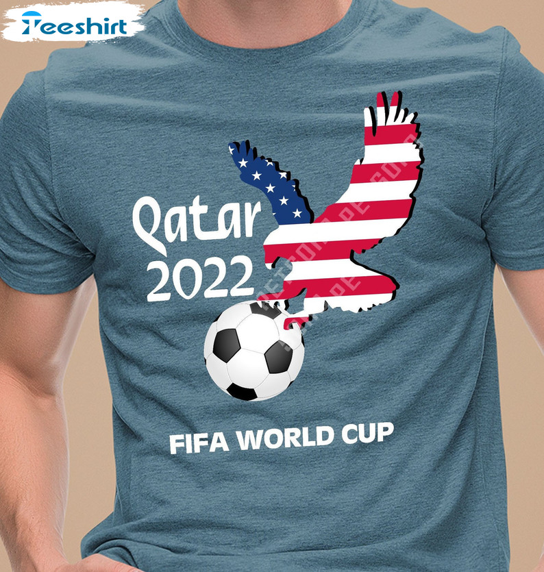 Qatar World Cup 2022 Shirt - USA Eagle Football Sweatshirt Unisex Hoodie