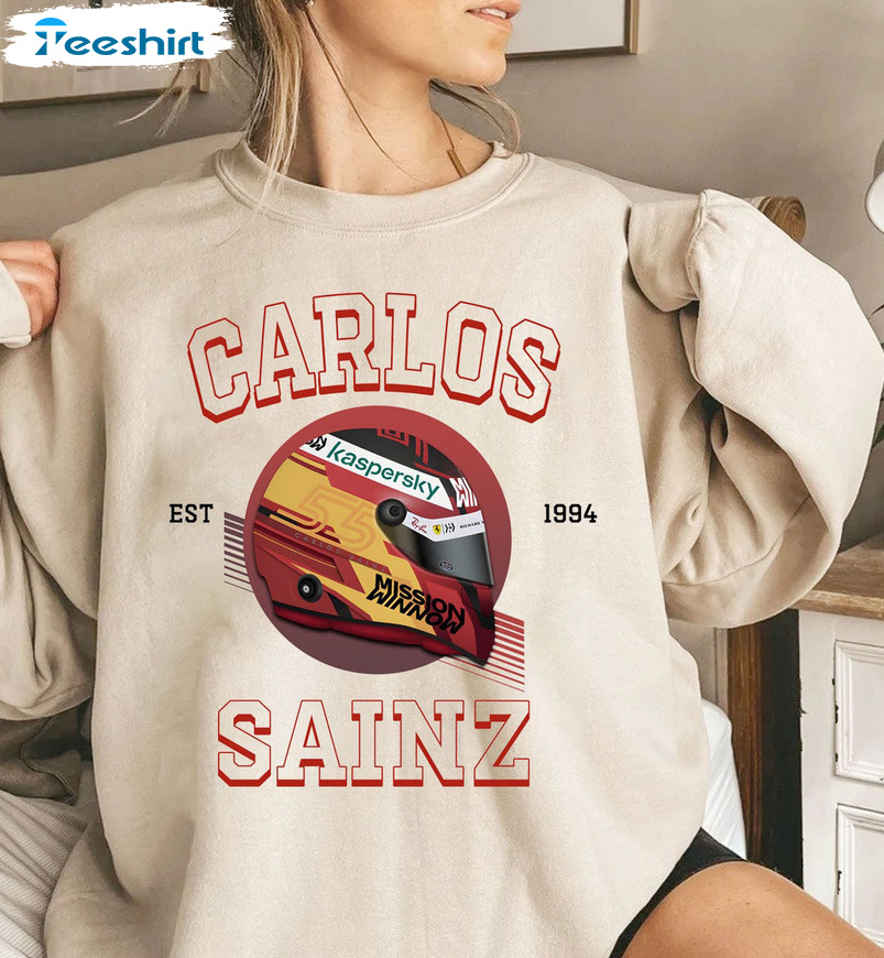 Carlos Sainz Sweatshirt - Formula One Short Sleeve Tee Tops