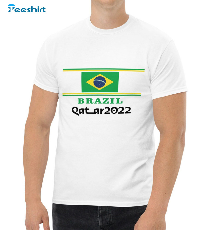 Brazil World Cup Qatar 2022 Sweatshirt Unisex Hoodie Vintage Design