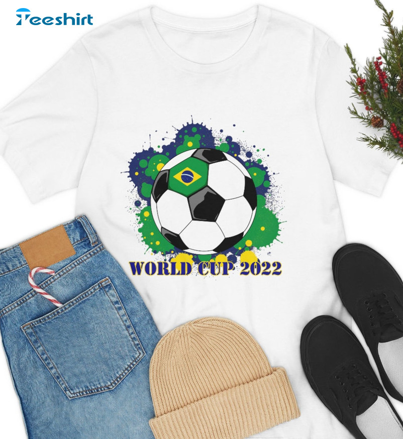 Brazil 2022 World Cup Trendy Sweatshirt Short Sleeve