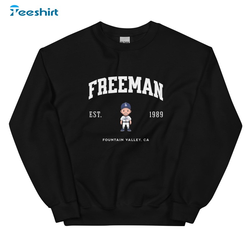 Freddie Freeman Dodgers Varsity Crew Shirt, Gift For Him, For Her, Tee, Merch