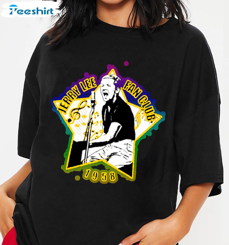 Jerry Lee Lewis Star Fan Club Trendy Sweatshirt Crewneck