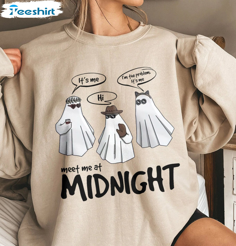 Anti Hero Ghost Shirt - Meet Me At Midnight Unisex T-shirt Crewneck