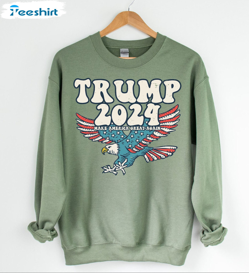 Trump 2024 Shirt - Awakened Patriot Maga Unisex Hoodie Long Sleeve