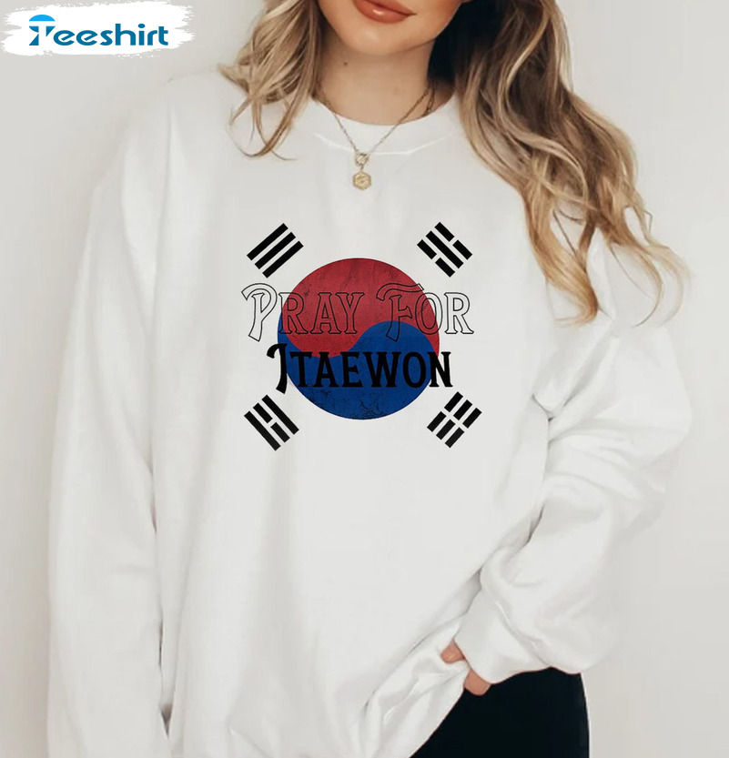 Pray For Itaewon Shirt - Itaewon Seoul Korea Halloween Crewneck Unisex Hoodie