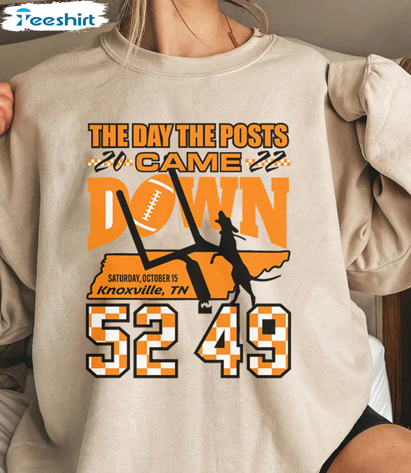 The Day The Posts Came Down Shirt - Not Today Saban Tennessee Vols Short Sleeve Sweater