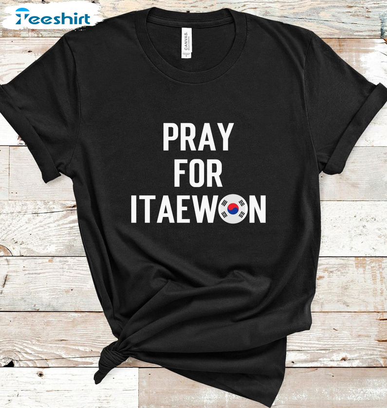 Pray For Itaewon Sweatshirt - Itaewon Halloween Tragedy Short Sleeve Hoodie