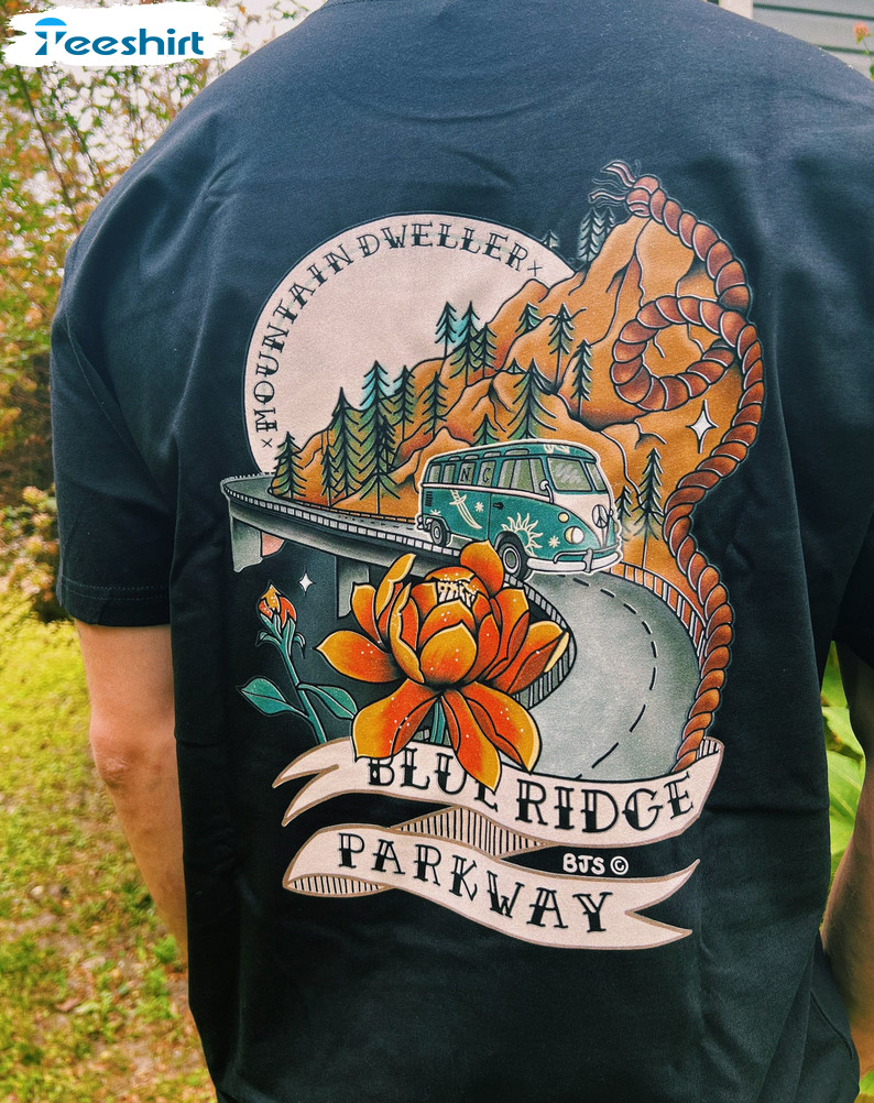 Blue Ridge Parkway Shirt - Mountain Dweller Sweatshirt Short Sleeve