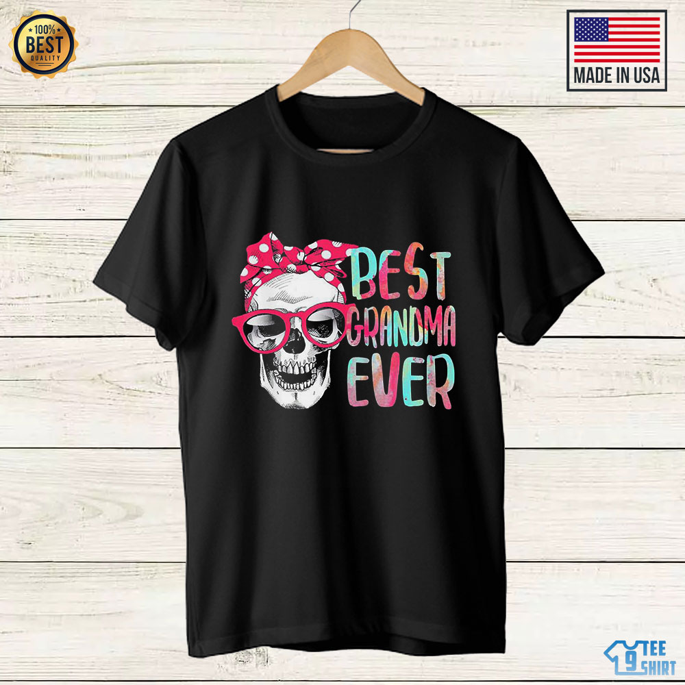 Best Grandma Ever Shirt - Skull Pink Bow Tie Mother's Day Shirt Sweatshirt Hoodie