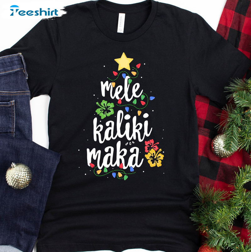Mele Kalikimaka Shirt - Surfing Santa Hawaii Christmas Sweatshirt Crewneck