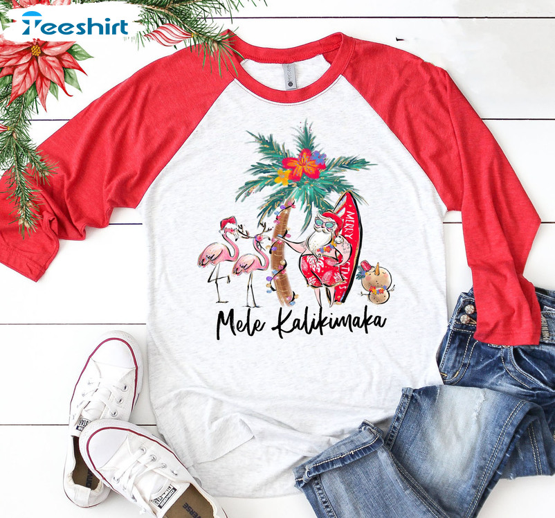 Mele Kalikimaka Shirt - Aloha Christmas Sweatshirt Long Sleeve