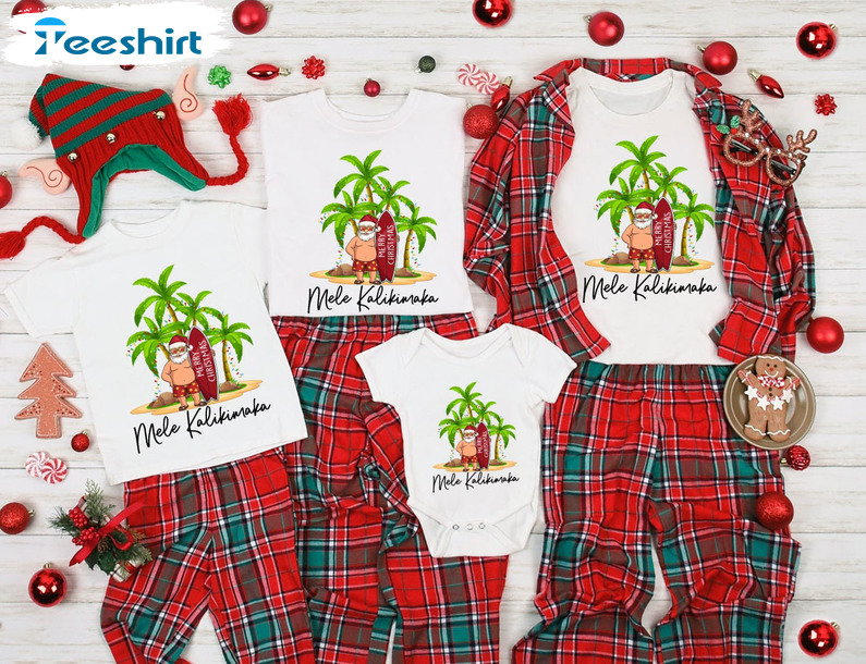 Hawaiian Christmas Family Shirt - Mele Kalikimaka Sweatshirt Hoodie