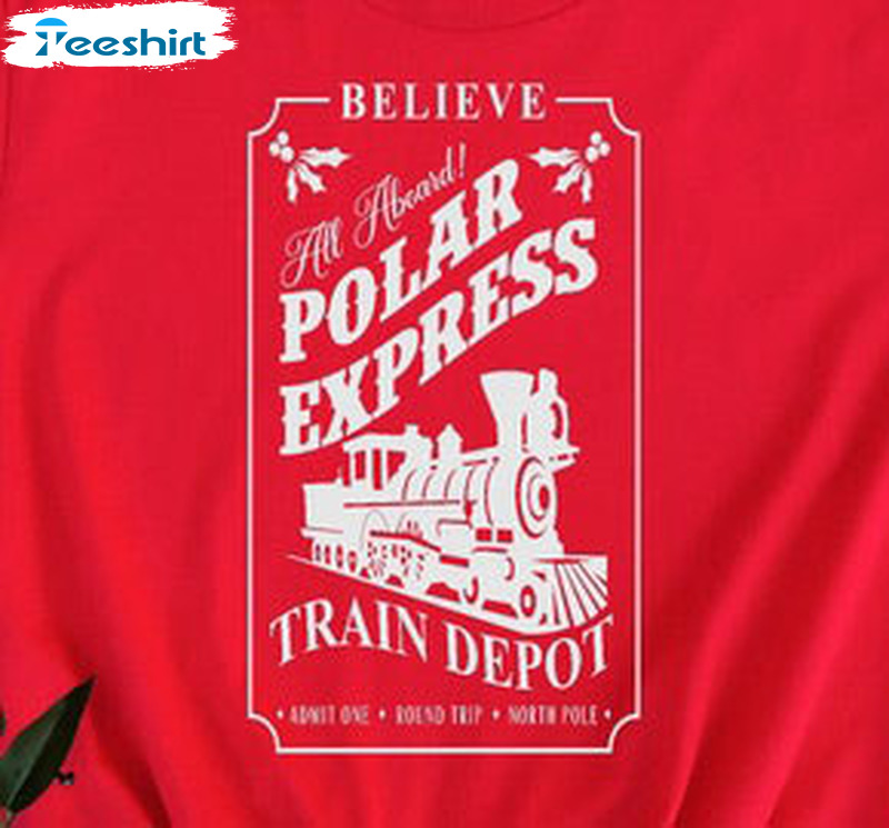 Polar Express Train Depot Shirt - Christmas Holiday Unisex T-shirt Sweatshirt