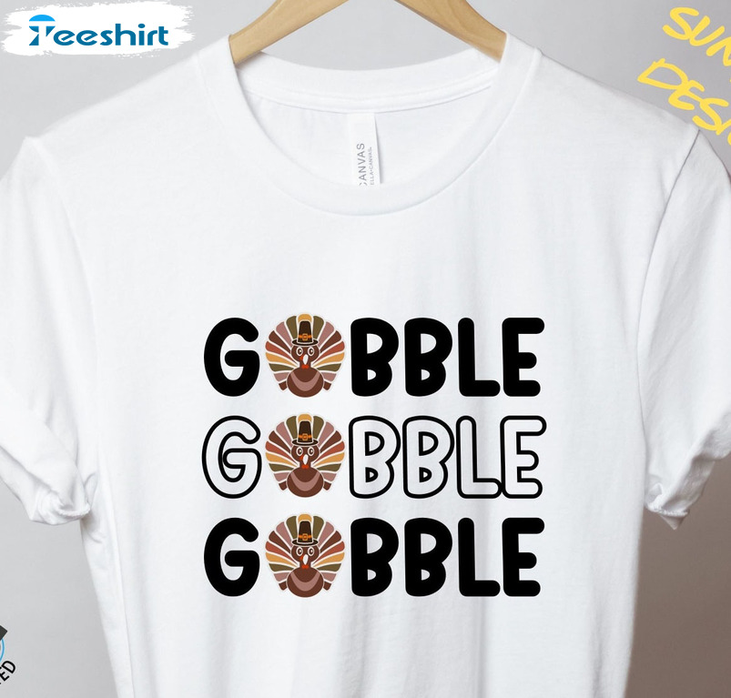 Gobble Thanksgiving Shirt - Fall Sweatshirt Hoodie For Family