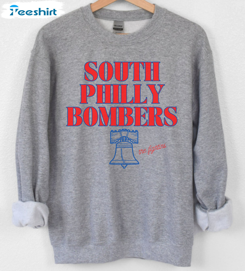 South Philly Bombers Shirt - The Fightins Baseball World Series Long Sleeve Crewneck