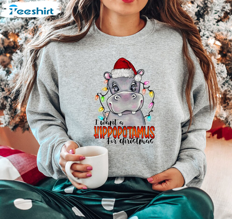 Hippo christmas outlet sweater