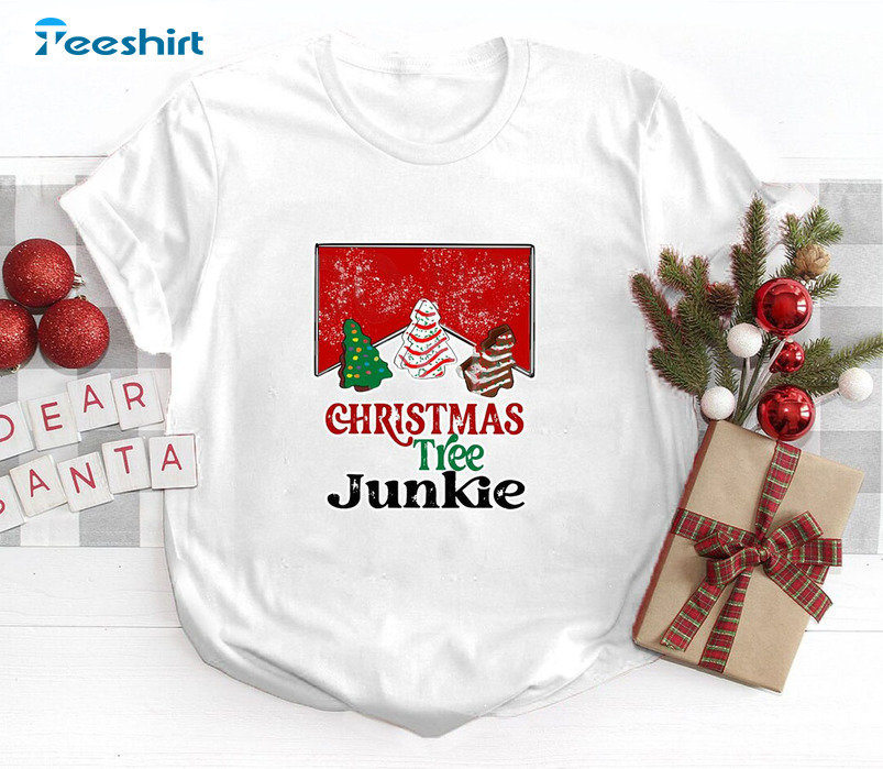 Christmas Tree Junkie Shirt - Tree Cakes Unisex Hoodie Short Sleeve