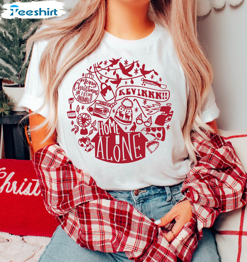 Home Alone Christmas Shirt - Christmas Movie Unisex T-shirt Short Sleeve