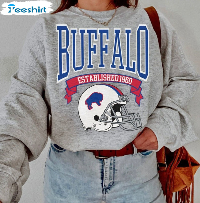 Buffalo Established 1960 Shirt - Buffalo Bills Sweatshirt Short Sleeve