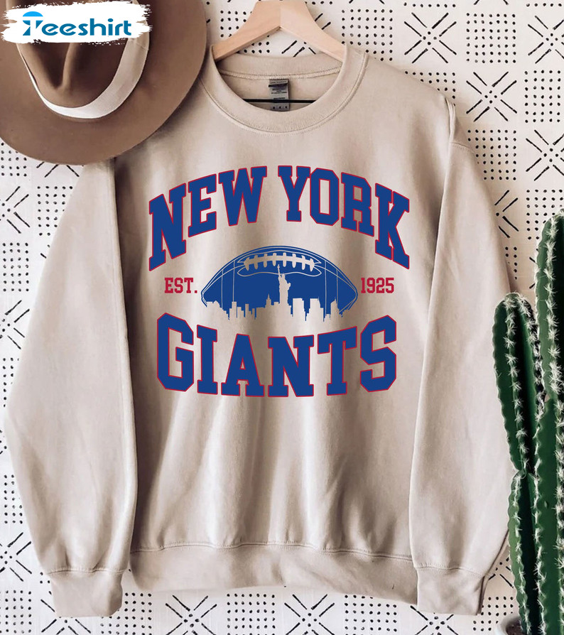 New York Giant EST 1925 Shirt - New York Football Jumper Short Sleeve Crewneck
