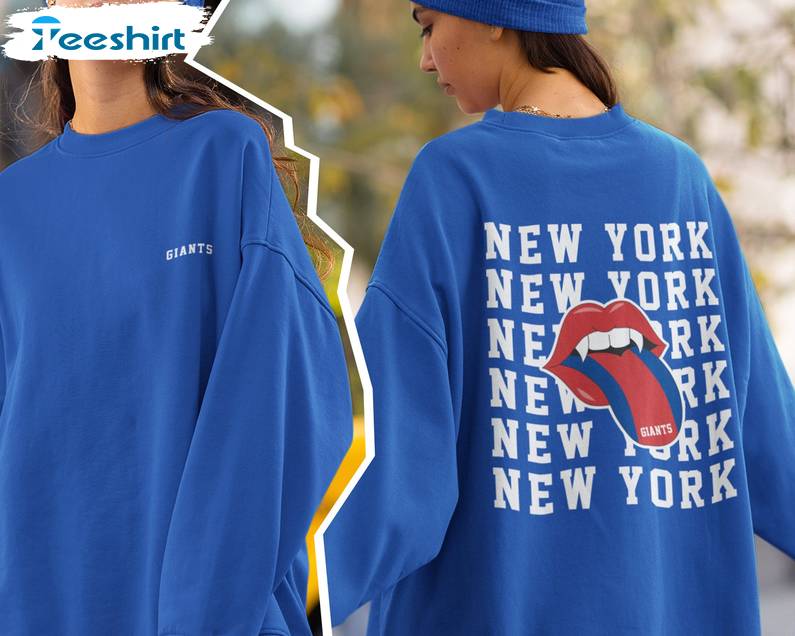 New York Football Sweatshirt, Giants Vintage Short Sleeve Unisex Hoodie