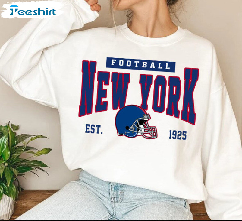 Vintage Style New York Football Ny Sweatshirt Game Day Unisex