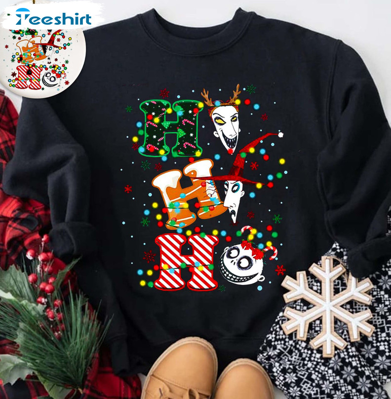 Ho Ho Ho Nightmare Christmas Sweatshirt - Jack Skellington Sally Oogie Boogie Unisex T-shirt Sweater