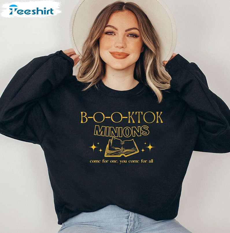 Booktok Minions Come For One You Come For All Trendy Short Sleeve Sweatshirt