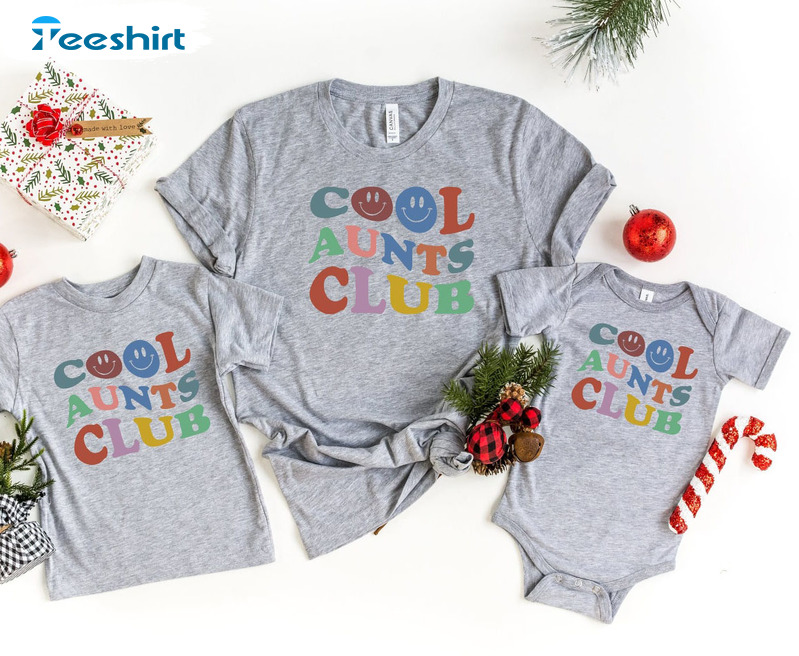 Cool Aunts Club Sweatshirt - Cool Aunt Trendy Unisex Hoodie Short Sleeve