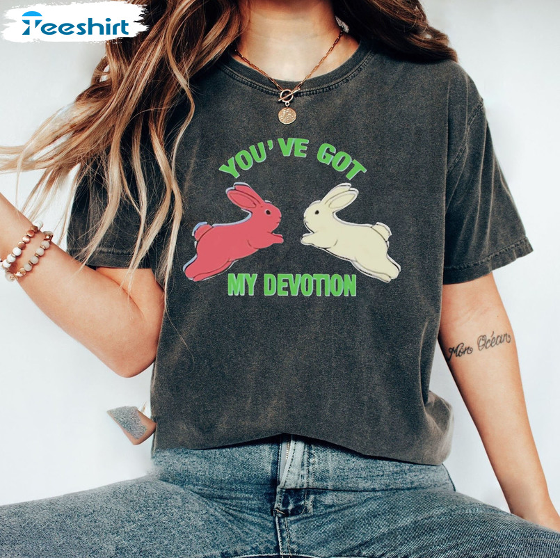 You've Got My Devotion Shirt - Harry Bunny Short Sleeve Sweatshirt