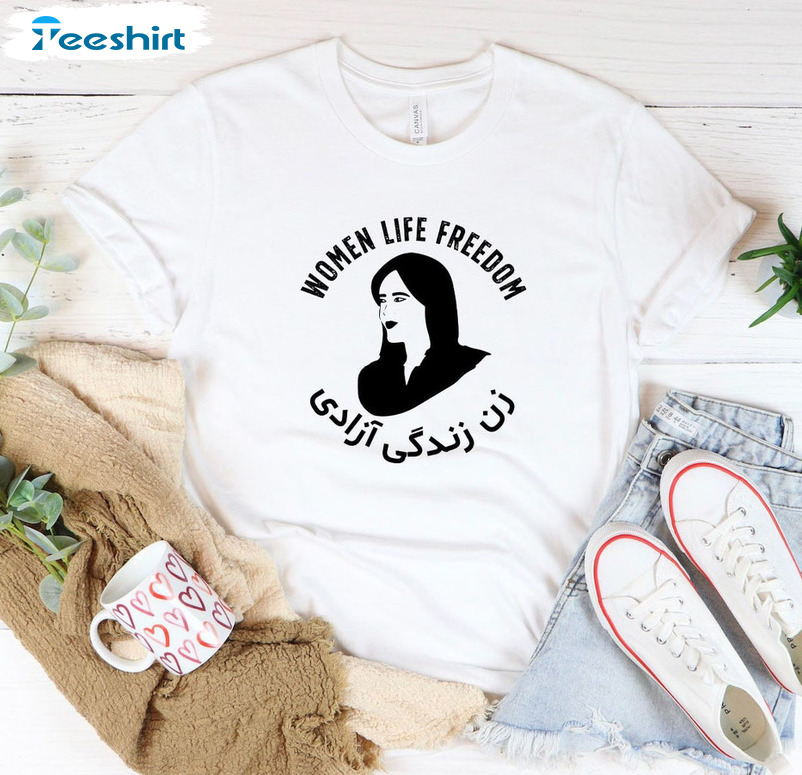 Women Life Freedom Shirt - Stand With Iranian Women Tee Tops Long Sleeve