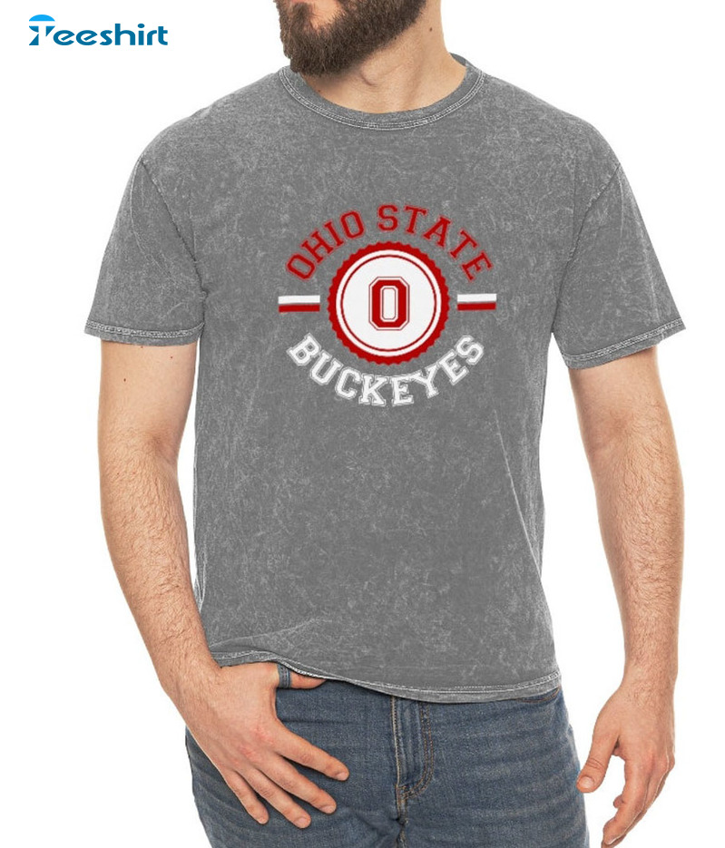 Ohio State Buckeyes Shirt - Mineral Wash Long Sleeve Sweater