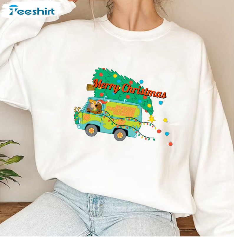 Scooby Doo Christmas Shirt - Merry Christmas Sweatshirt Long Sleeve For Family