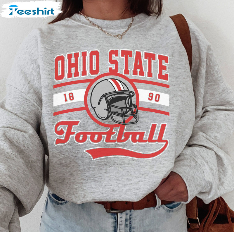 Ohio State Football Shirt - Ohio State University Tee Tops Long Sleeve